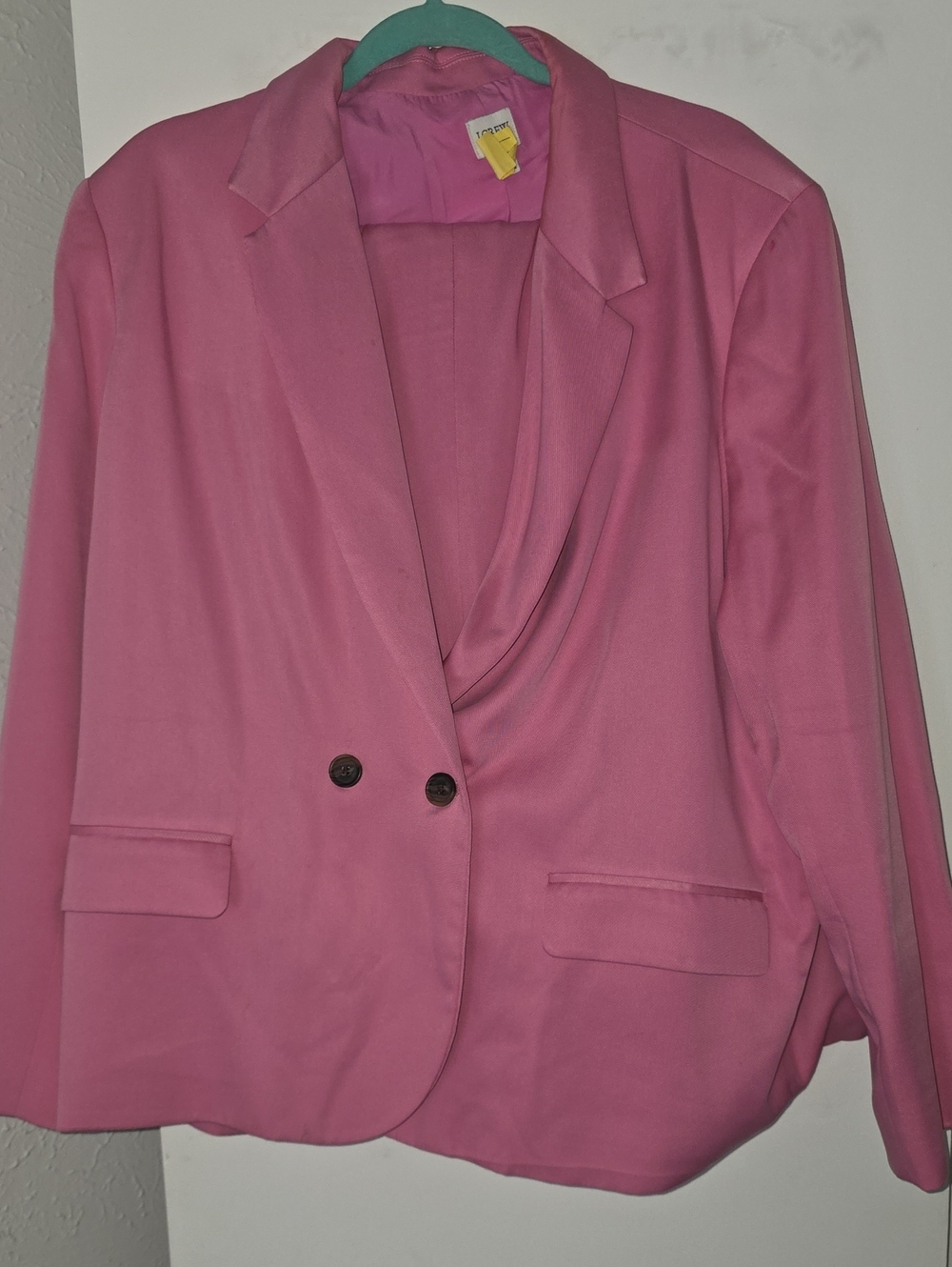 J. Crew Pink Double-Breasted Blazer Suit